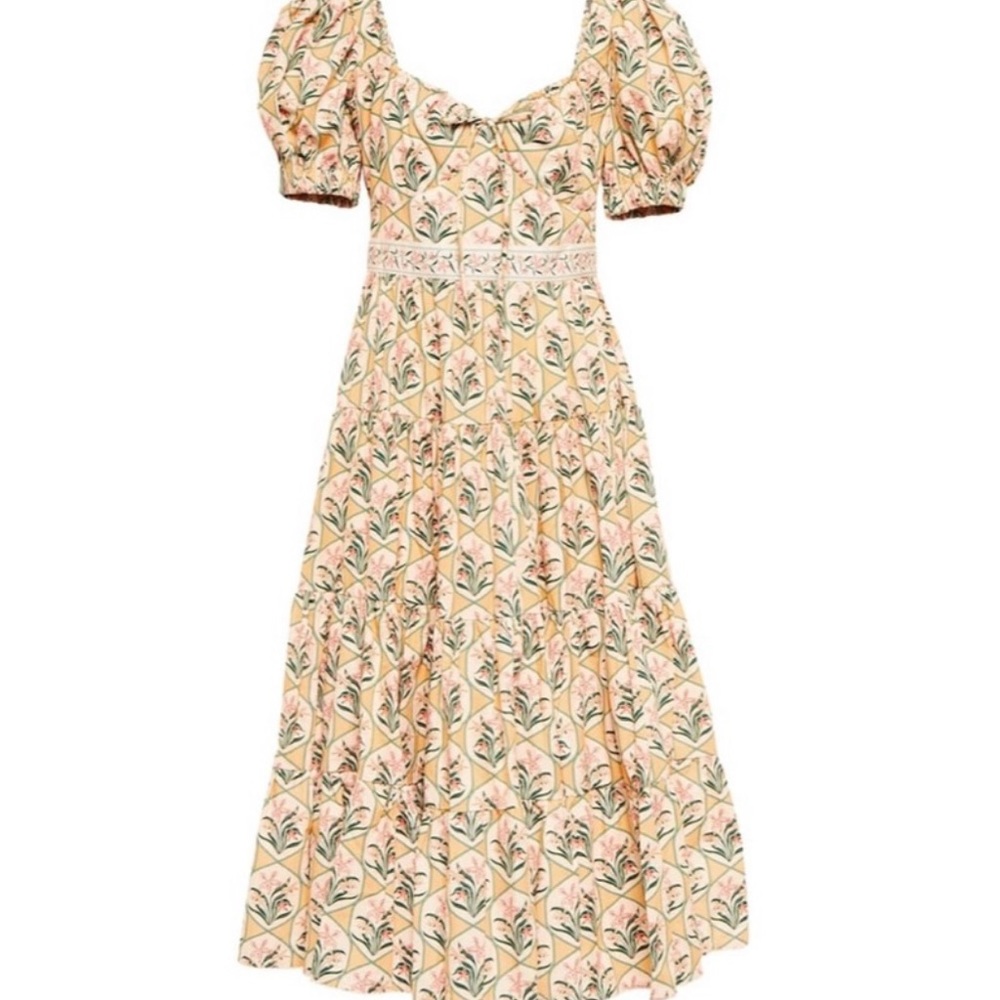 COPY - Agua Bendita Palmera Dress Yellow Floral